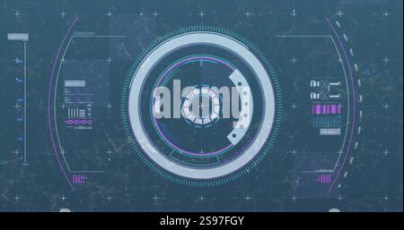 Immagine della scansione dell'ambito sull'elaborazione dei dati Foto Stock