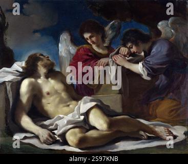 Guercino - Angeli piangenti sul Cristo morto Foto Stock