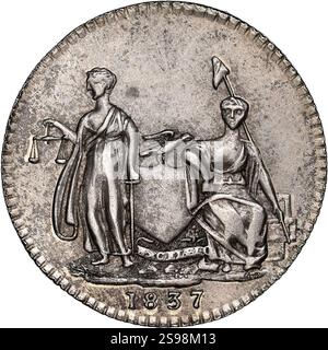 Gettone hard Times (XIX secolo) Stevehayden 01. Foto Stock