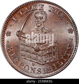 Gettone tempi duri (XIX secolo) Stevehayden 17. Foto Stock