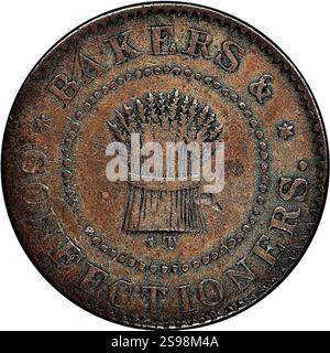 Gettone tempi duri (XIX secolo) Stevehayden 14. Foto Stock