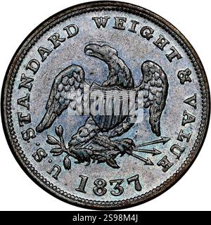 Gettone tempi duri (XIX secolo) Stevehayden 13. Foto Stock