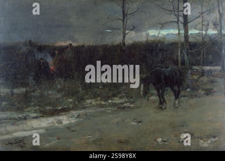 James Guthrie - The Gypsy Fires Are Burning (1881). Foto Stock