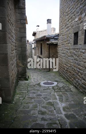 Spagna. Aragona. SOS del Rey Católico. Città storica. . Strada. Foto Stock