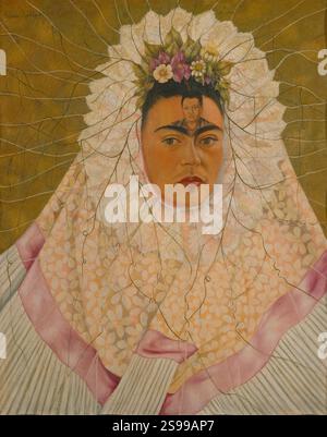 Frida Kahlo/ Diego On My Mind (autoritratto come Tehuana) 29 7/8 x 24 pollici (75,9 x 61 cm). 1943. Petrolio sulla Masonite. Museo: Museum of Art, North Carolina, USA. Foto Stock