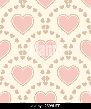 Pattern con i cuori. Illustrazione Vettoriale
