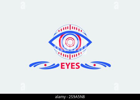 Eye Logo Design Professional e Classic Illustrazione Vettoriale