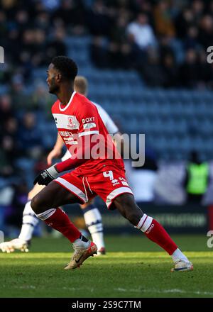 Emmanuel latte Lath di Middlesbrough durante la partita del Campionato Sky Bet Preston North End vs Middlesbrough a Deepdale, Preston, Regno Unito, 25 gennaio 2025 (foto di Jorge Horsted/News Images) Foto Stock