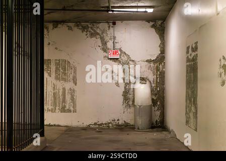 Garage sotterraneo a Chicago, Illinois, Stati Uniti. Foto Stock