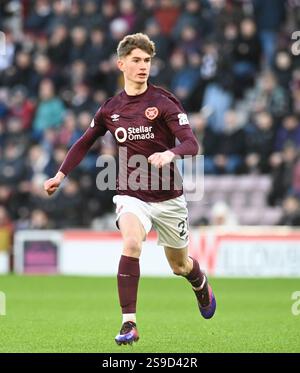 Tynecastle Park Edinburgh.Scotland.UK 25 gennaio 25 partita di premiership William Hill. Hearts vs Kilmarnock Hearts James Wison Foto Stock