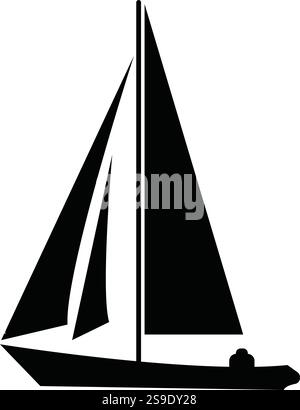 Icone navi, barche, merci, logistica, trasporti e spedizioni, icona nave. Illustrazione Vettoriale