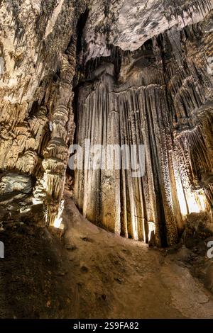 Nelle grotte di Arta vicino a Canyamel, Isola di Maiorca, Spagna Foto Stock