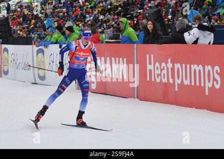 Anterselva, Italia. 26 gennaio 2025. ANTERSELVA - ANTERSELVA, ITALIA - GENNAIO 26: Michela Carrara partecipa alla staffetta femminile 4x6km della IBU World Cup Biathlon Anterselva il 26 gennaio 2025 ad Anterselva, Italia.250126 SEPA 24 099 - 20250126 PD6018 credito: APA-PictureDesk/Alamy Live News Foto Stock