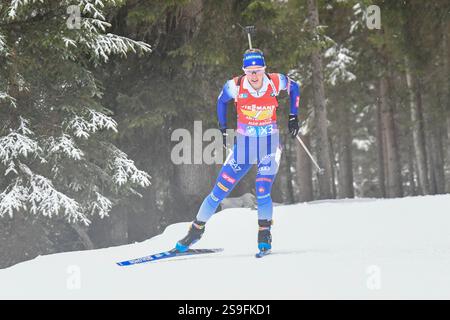 Anterselva, Italia. 26 gennaio 2025. ANTERSELVA, ITALIA - GENNAIO 26: Samuela Comola partecipa alla staffetta femminile 4x6km della IBU World Cup Biathlon Anterselva il 26 gennaio 2025 ad Anterselva, Italia.250126 SEPA 24 071 - 20250126 PD6168 credito: APA-PictureDesk/Alamy Live News Foto Stock