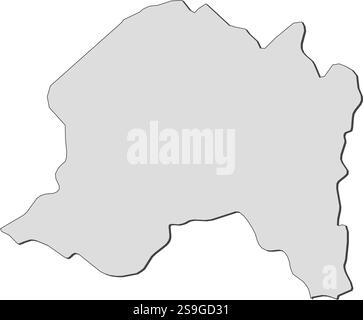 Mappa della regione metropolitana, una provincia del Cile. Illustrazione Vettoriale