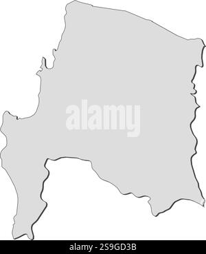 Mappa di Bio-Bío, una provincia del Cile. Illustrazione Vettoriale