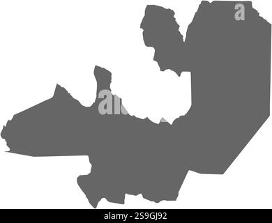 Mappa di Salta, una provincia dell'Argentina. Illustrazione Vettoriale