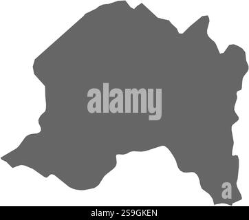 Mappa della regione metropolitana, una provincia del Cile. Illustrazione Vettoriale