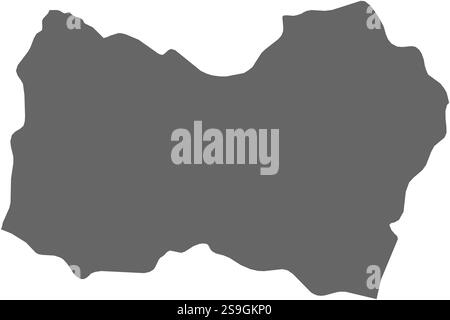 Mappa di o'Higgins, una provincia del Cile. Illustrazione Vettoriale