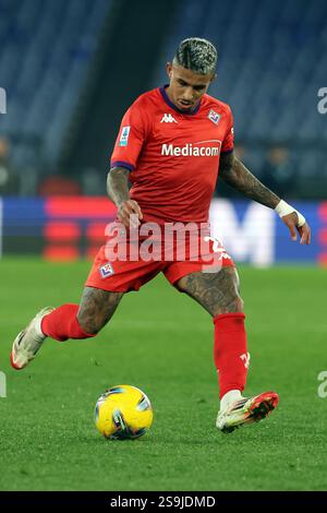 Roma, Italia 26.01.2025: Domilson Dodo della Fiorentina visto in azione durante la partita di campionato italiano di serie A Enilive 2024-2025 SS Lazio vs Foto Stock