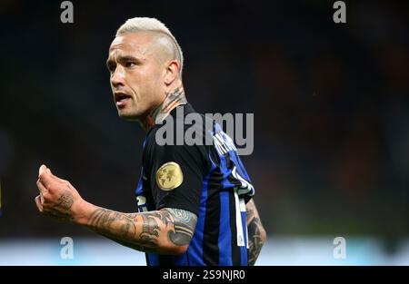Milano, Italia. 13 maggio 2019. Foto Spada/LaPresse13 maggio 2019 Milano ( Italia ) sport calcio Inter vs Chievo Verona - Campionato di calcio serie A TIM 2018/2019 - Stadio San Siro nella foto: Nainggolan Photo Spada/LaPresse 13 maggio 2019 Milano ( Italia ) sport Soccer Inter vs Chievo Verona - Campionato Italiano di calcio League A TIM 2018/2019 - San Siro Stadium nella foto: Nainggolan credito: LaPresse/Alamy Live News Foto Stock