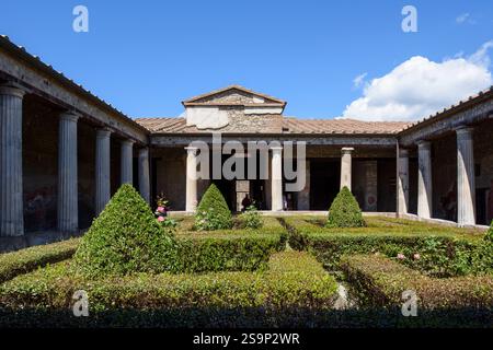Pompei. Italia. Sito archeologico di Pompei. Casa di Menander (Casa del Menandro). Regio i-10-4 Foto Stock