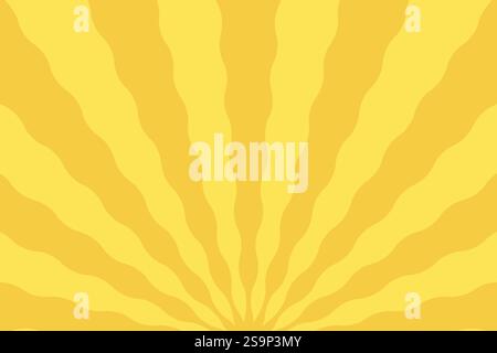 Sfondo solare astratto retrò. Raggi di sole giallo vintage Illustrazione Vettoriale