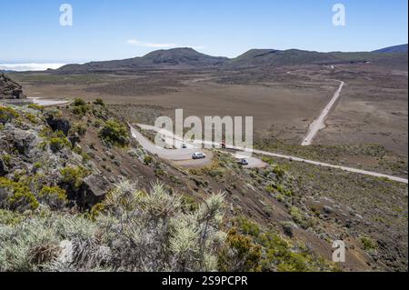 La Plaine des Sables, simile al deserto, al Piton de la Fournaise, Ile de la Reunion, Francia, Europa Foto Stock