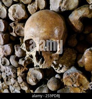 Le catacombe - Les Catacombes, Skullheads, Parigi, Francia Foto Stock