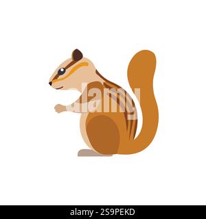 illustrazione vettoriale dell'icona del simbolo emoji chipmunk Illustrazione Vettoriale