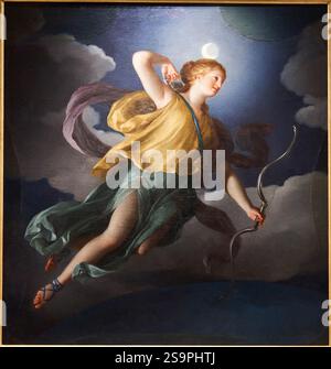 ANTON RAPHAEL MENGS (1728-1779), Night or Diana, serie "Hours of the Day", circa 1769, olio su tela, Royal Collections Gallery, Galería de las Colec Foto Stock