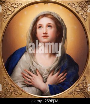 ANTON RAPHAEL MENGS (1728-1779), l'Immacolata Concezione, circa 1774, olio su pannello di mogano, Royal Collections Gallery, Galería de las Colecciones R. Foto Stock