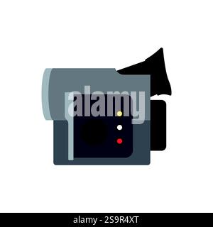 immagine vettoriale dell'icona del simbolo emoji del videoregistratore Illustrazione Vettoriale