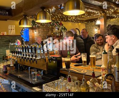 Un ambiente intimo nella città di Galway, in Irlanda Foto Stock