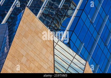 Abstract architettonico in Columbia Street a New Westminster B.. C Canada Foto Stock