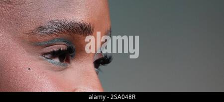 Prima auf dem Dschungel Grünen Teppich vom Disneys Musical TARZAN. Caviale Obiango - Tarzan Premiere mit Alexander Klaws Premiere auf dem Dschungel Grünen Teppich vom Disneys Musical TARZAN. Deutschland, Stoccarda, Stage Palladium Theater, 25.01.2025 *** Premiere sul tappeto verde della giungla del musical Disney TARZAN Caviar Obiango Tarzan Premiere con Alexander Klaws Premiere sul tappeto verde della giungla del musical Disney TARZAN Germany, Stoccarda, Stage Palladium Theater, 25 01 2025 SP GHR Foto Stock