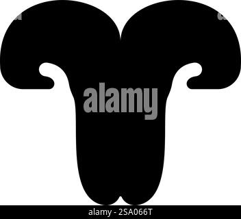 Cat&rsquo;s naso gatto animale veterinario concetto icona nero vettoriale immagine piatta semplice. Icona Cat&rsquo;S nose Cat PET Veterinary Concept colore nero immagine vettoriale stile piatto Illustrazione Vettoriale