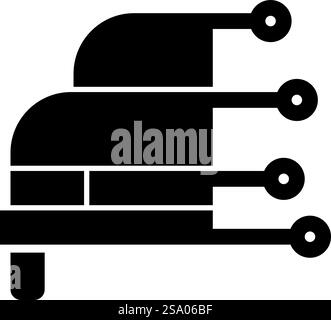 Servizio di diagnosi dell'auto hardware diagnostica del computer concetto di condizione tecnologia alta scansione automatica analisi icona di riparazione colore nero immagine vettoriale stile piatto semplice. Servizio di diagnosi dell'auto hardware diagnostica del computer concetto di condizione tecnologia ad alta tecnologia, analisi automatica, icona di riparazione, immagine vettoriale di colore nero, immagine, stile piatto Illustrazione Vettoriale