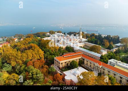 Splendida vista aerea del Palazzo Topkapi a Istanbul, Turchia Foto Stock