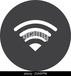 Vettore modello di disegno piatto icona wireless Illustrazione Vettoriale