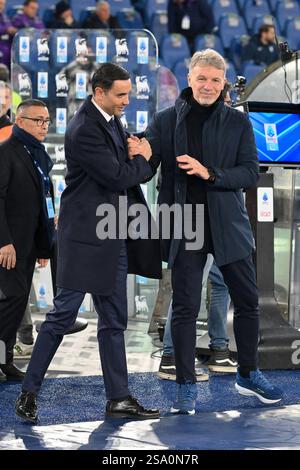 26 gennaio 2025, Stadio Olimpico, Roma, Italia; partita di calcio Enilive di serie A; Lazio contro Fiorentina; Raffaele Palladino allenatore dell'AC Fiorentina, Foto Stock