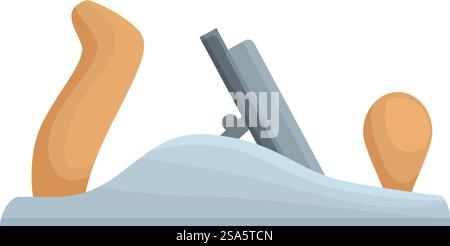Utensile per pialla da carpentiere per il taglio di legno, legno e falegnameria. Utensile per pialla da carpentiere per taglio falegnameria Illustrazione Vettoriale