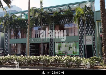 Negozio Gucci, Rodeo Drive, Beverly Hills, California, Stati Uniti Foto Stock