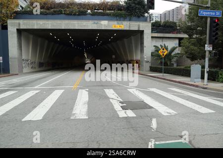 2nd Street Tunnel, ingresso Figueroa Street, Los Angeles, USA Foto Stock