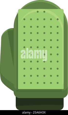 Guanto invernale caldo con una combinazione di colori verdi, perfetto per attività all'aperto. Guanto verde per sport invernali che protegge la mano dalle basse temperature Illustrazione Vettoriale