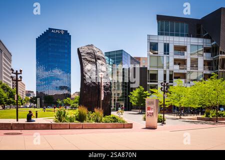Denver, Colorado USA - 27 giugno 2018: Il Civic Center Cultural Complex è al centro dello spazio verde della città. Foto Stock