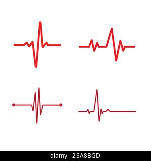 Modello vettoriale logo illustrazione linea polso Illustrazione Vettoriale