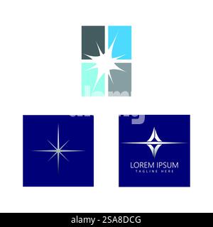 Design simbolo elemento modello vettoriale logo stella Illustrazione Vettoriale