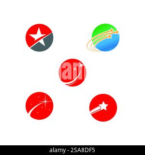 Design simbolo elemento modello vettoriale logo stella Illustrazione Vettoriale