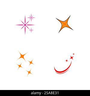 Design simbolo elemento modello vettoriale logo stella Illustrazione Vettoriale